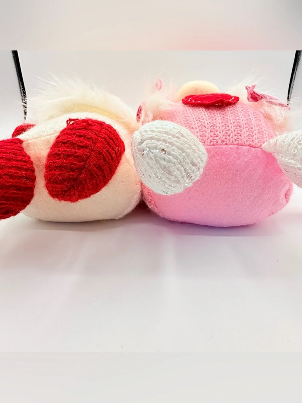 Gnomes Valentines or Christmas Plush Decoration Bean Bag Weighted Base 16”